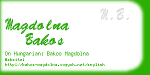 magdolna bakos business card